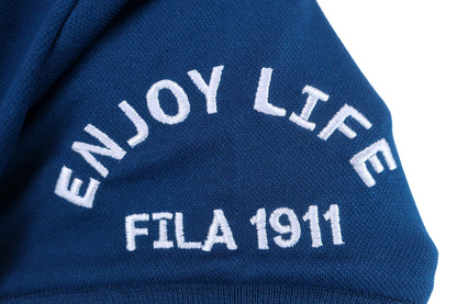 【美品】FILA GOLF(フィラゴルフ) ポロシャツ 紺 レディース M ゴルフウェア 2311-0137 中古