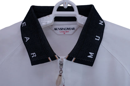 【美品】Munsingwear(マンシングウェア) ポロシャツ 白 レディース M ゴルフウェア 2311-0351 中古