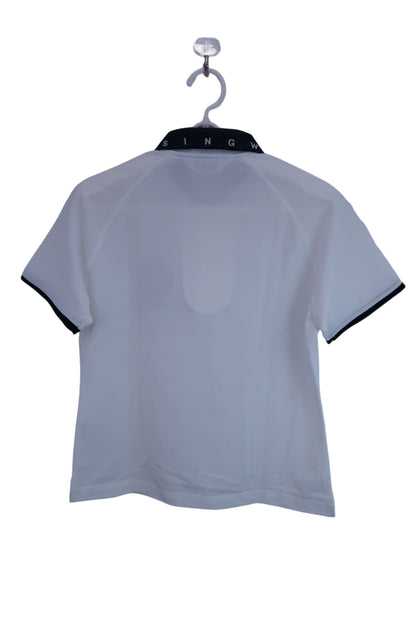 【美品】Munsingwear(マンシングウェア) ポロシャツ 白 レディース M ゴルフウェア 2311-0351 中古