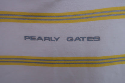 PEARLY GATES(パーリーゲイツ) 半袖ハイネックシャツ 白黄色 レディース 0 055-167082 A