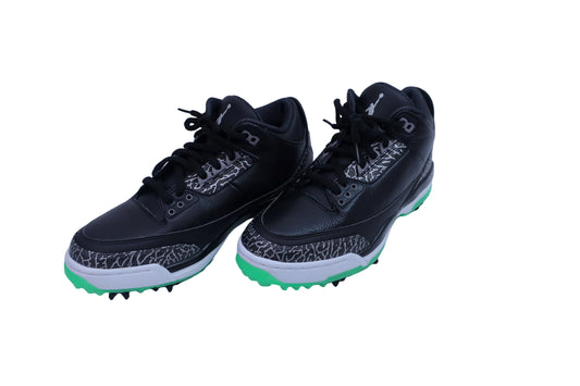 NIKE GOLF(ナイキゴルフ) エアジョーダン3 レトロ "ブラック グリーン グロー 黒 メンズ 27.0cm "Black Green Glow" N