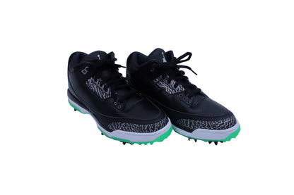 NIKE GOLF(ナイキゴルフ) エアジョーダン3 レトロ "ブラック グリーン グロー 黒 メンズ 27.0cm "Black Green Glow" N