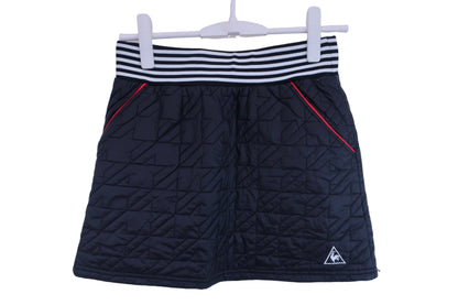 【美品】le coq sportif(ルコックスポルティフ) ダウンスカート 黒 レディース 7 ゴルフウェア 2312-0043 中古
