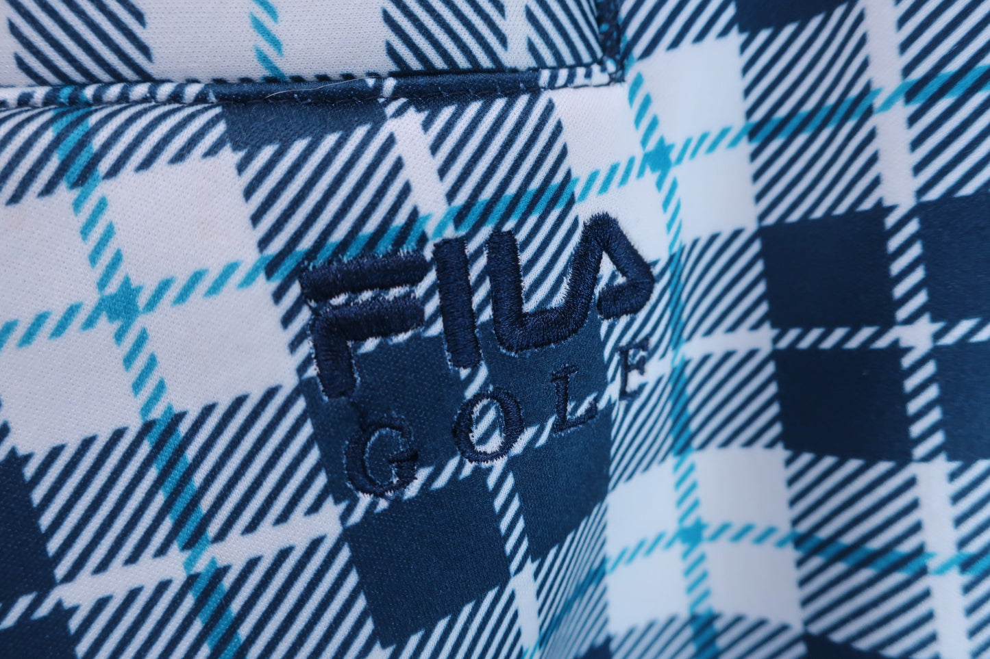 FILA GOLF(フィラゴルフ) ナイロンパンツ 青チェック メンズ L S