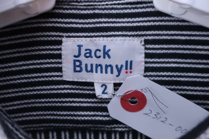 Jack Bunny(ジャックバニー) 長袖シャツ 白黒ストライプ レディース 2 263-9261034 A