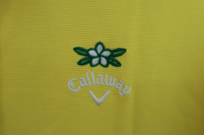 【美品】Callaway(キャロウェイ) ポロシャツワンピース 黄 レディース L 241-8113803 ゴルフウェア 2312-0223 中古
