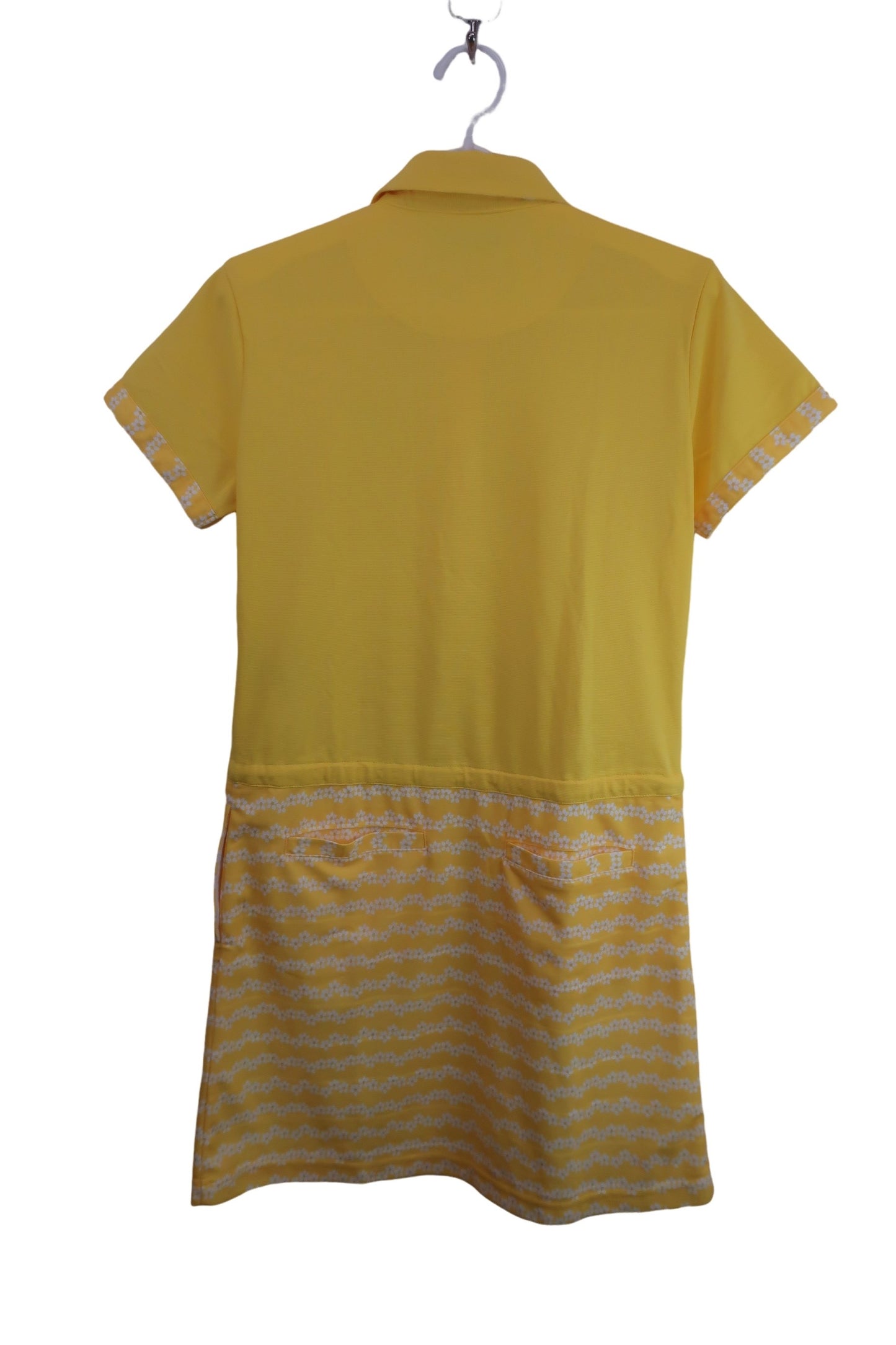 【美品】Callaway(キャロウェイ) ポロシャツワンピース 黄 レディース L 241-8113803 ゴルフウェア 2312-0223 中古