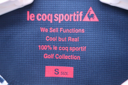 le coq sportif(ルコックスポルティフ) ポロシャツ 白紺総柄 レディース S A