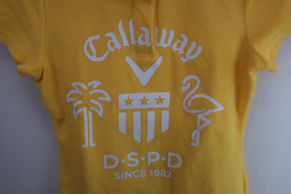 Callaway(キャロウェイ) タオルポロシャツ 黄色 レディース S ゴルフウェア 2312-0424 中古