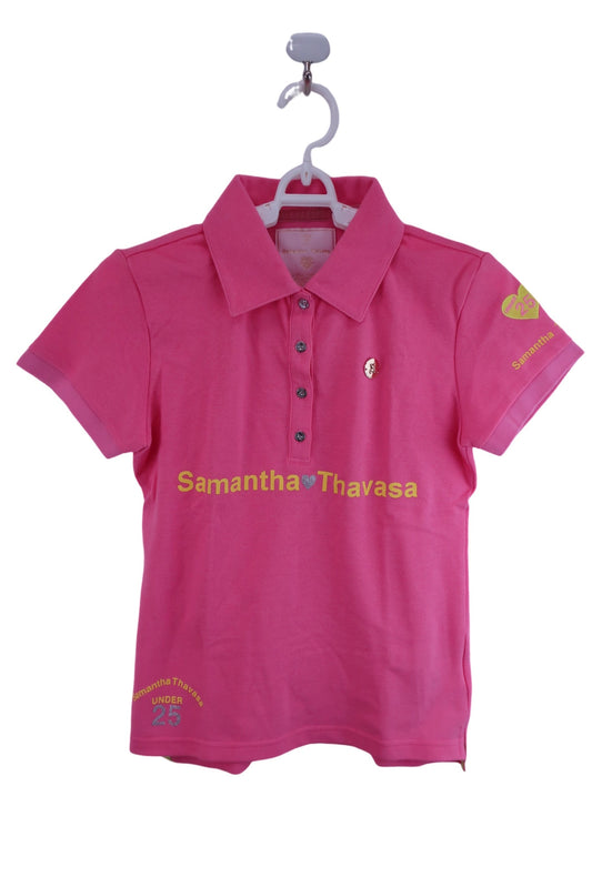 【美品】Samantha Thavasa(サマンサタバサ) ポロシャツ ピンク レディース M ゴルフウェア 2312-0440 中古