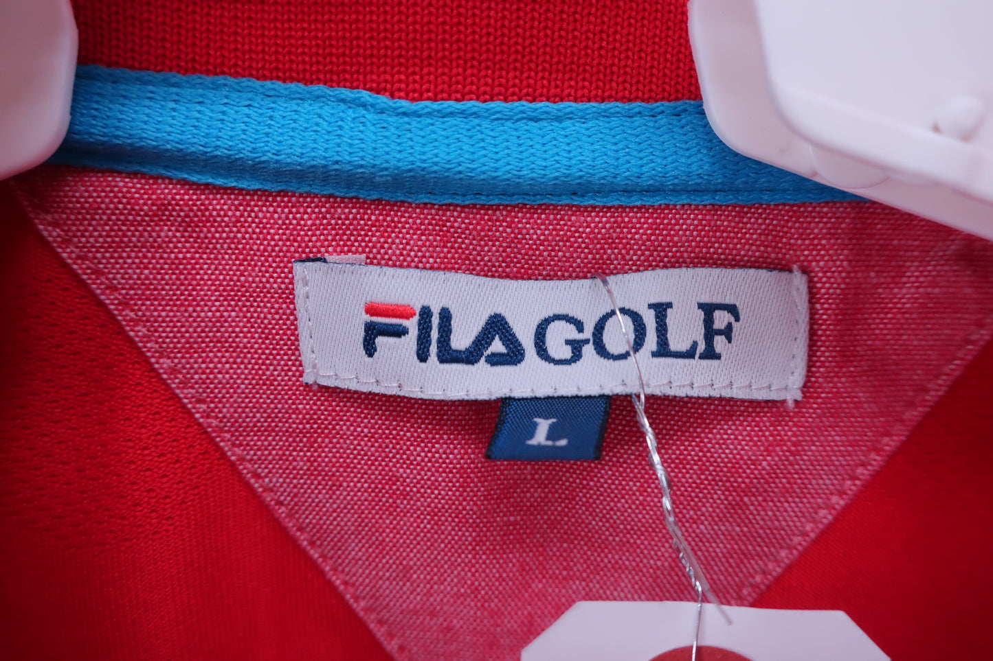 【美品】FILA GOLF(フィラゴルフ) ポロシャツ 赤 レディース L ゴルフ用品 2401-0012 中古