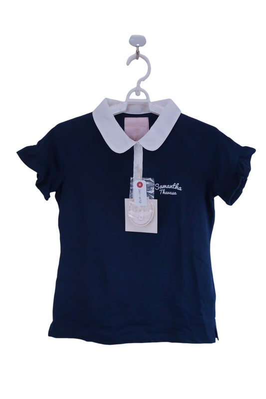 【未使用品】Samantha Thavasa(サマンサタバサ) ポロシャツ 紺白 レディース S ゴルフ用品 2401-0058 新品