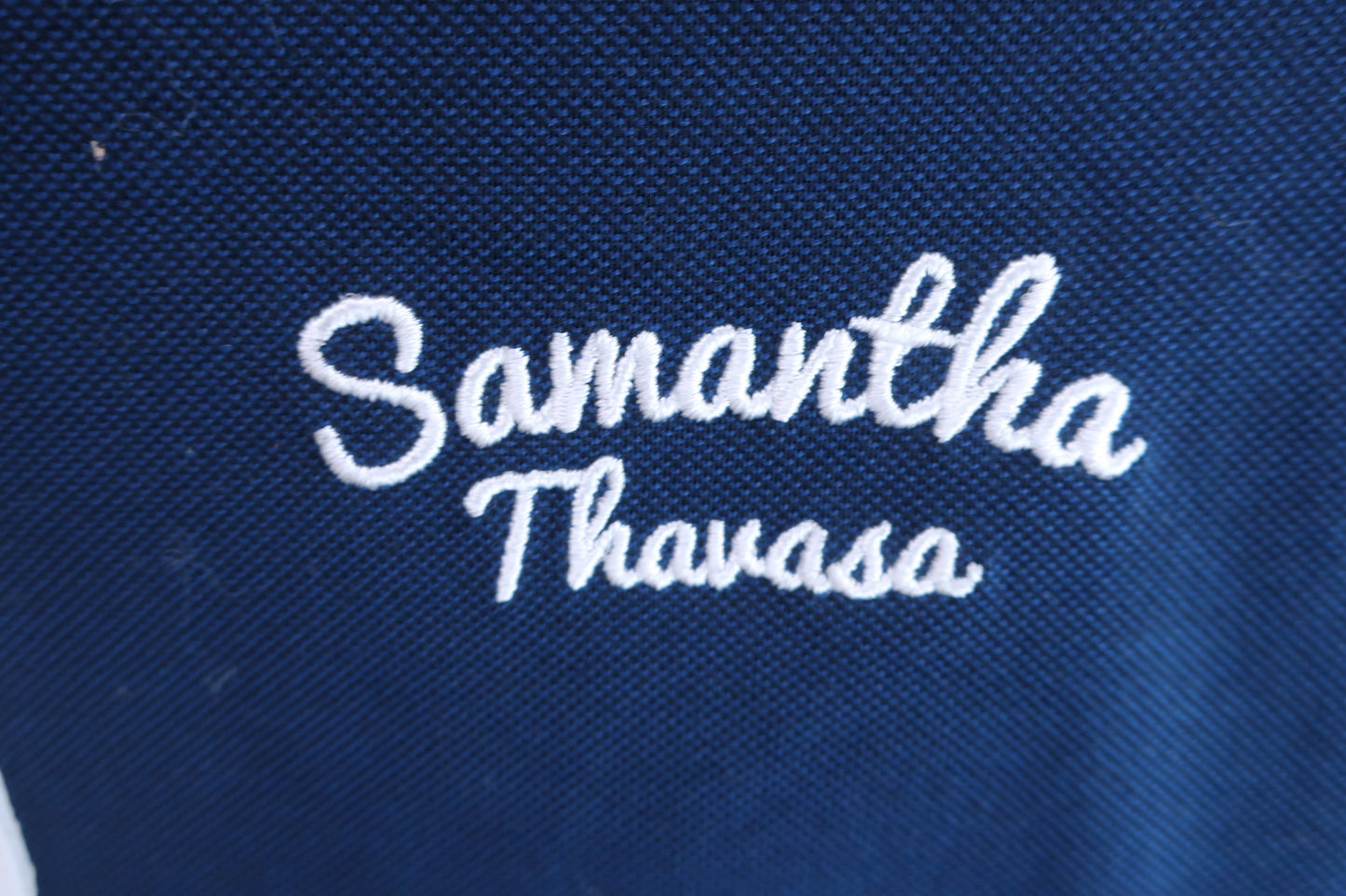 【未使用品】Samantha Thavasa(サマンサタバサ) ポロシャツ 紺白 レディース S ゴルフ用品 2401-0058 新品