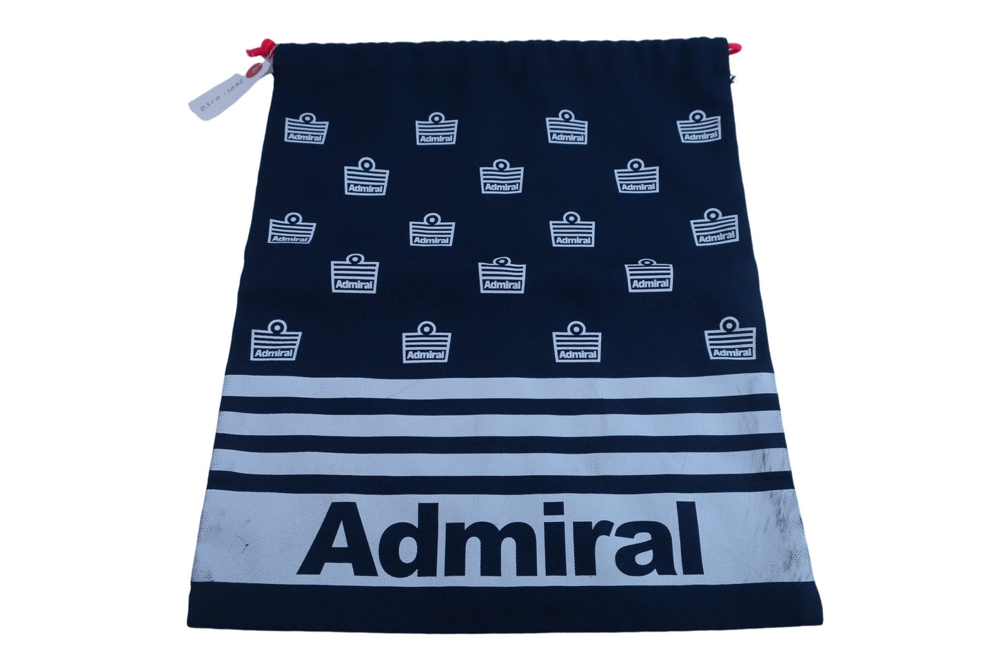 Admiral(アドミラル) ポーチ（巾着袋） 紺白ロゴ柄 B