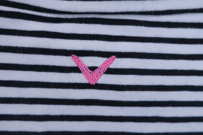 【美品】Callaway(キャロウェイ) ハイネックシャツ 白黒ボーダー レディース S 241-254849 ゴルフ用品 2402-0002 中古