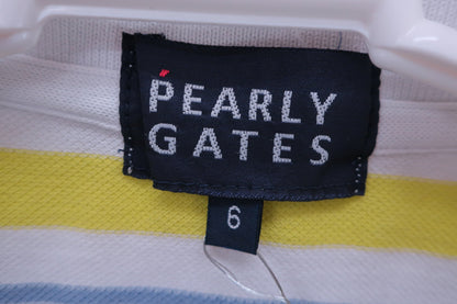 PEARLY GATES(パーリーゲイツ) ポロシャツ 青黄色ボーダー メンズ 6 053-0160535 A