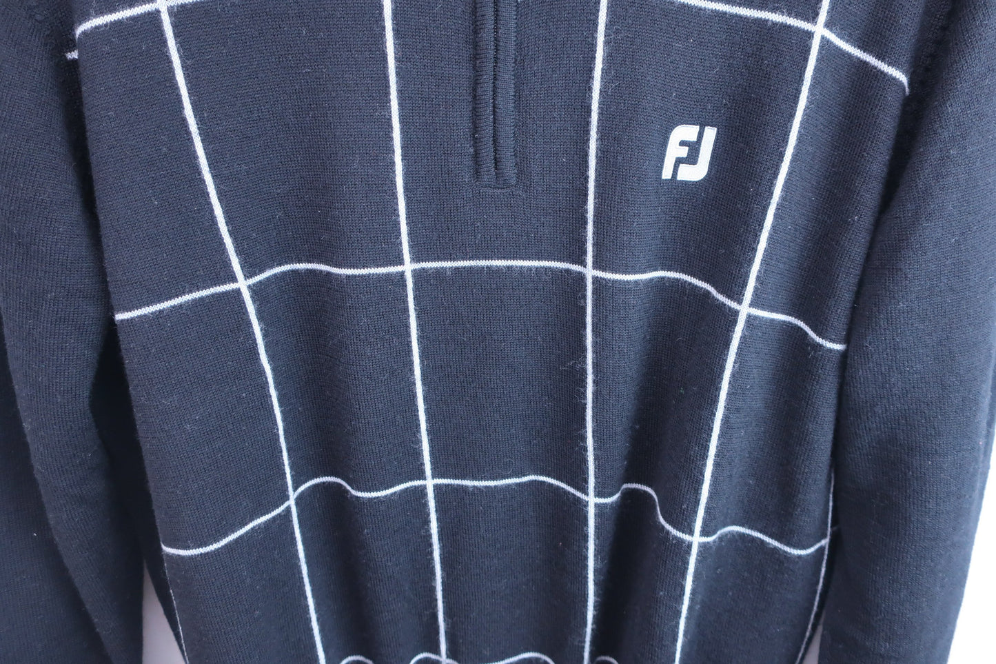 FOOTJOY(フットジョイ) ハーフジップニットブルゾン 黒 メンズ L JP-F14-26 A