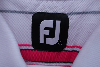 FOOTJOY(フットジョイ) ポロシャツ 白ピンクボーダー メンズ L FJ-S14-S54 N