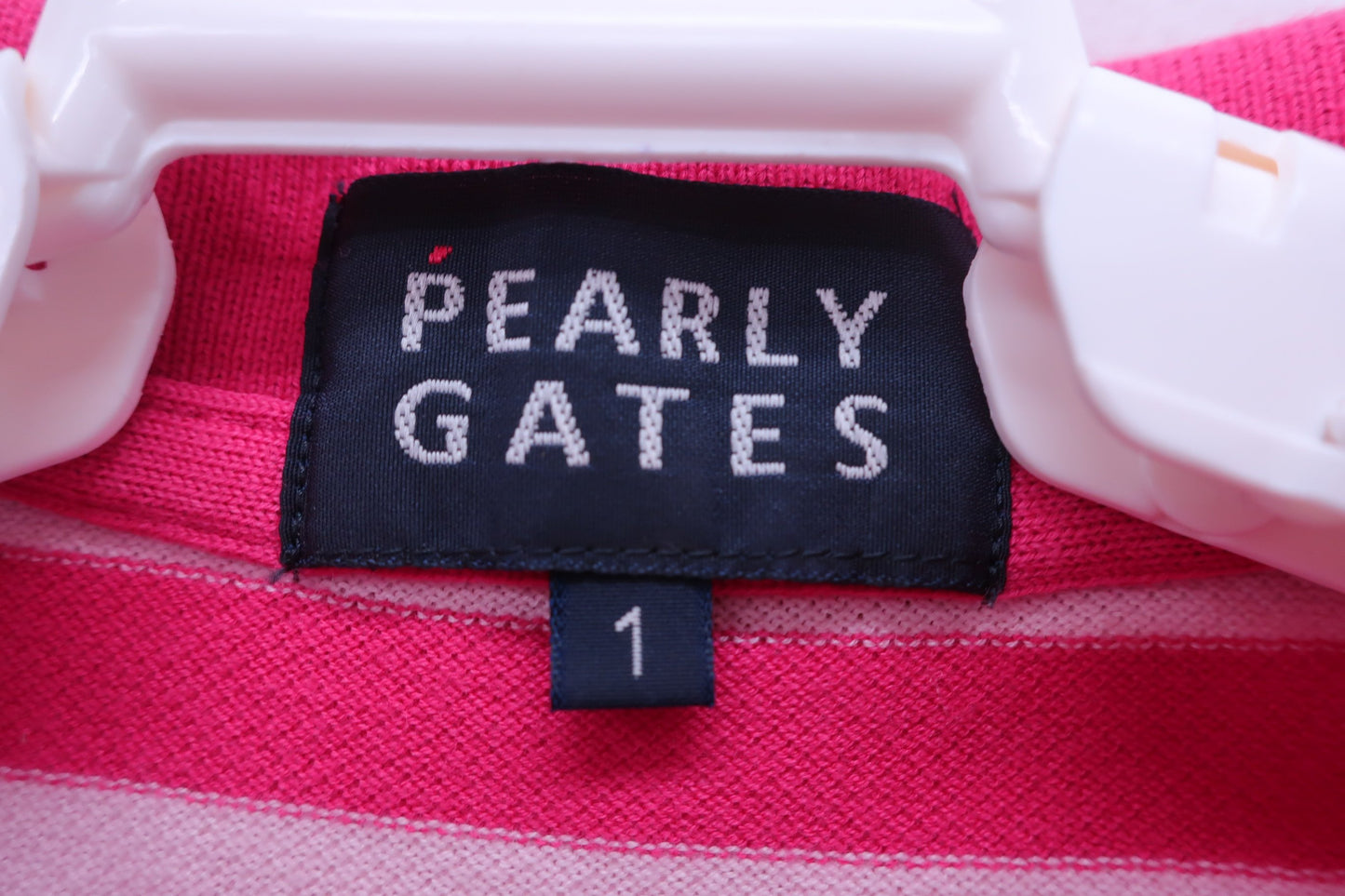 PEARLY GATES(パーリーゲイツ) ポロシャツ ピンクボーダー レディース 1 A