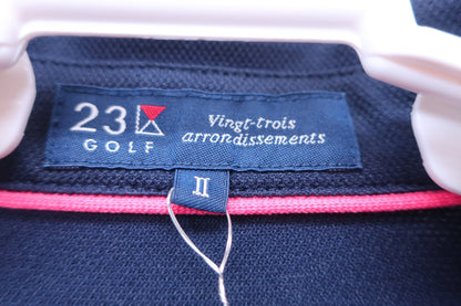 【美品】23区 GOLF(23区ゴルフ) ポロシャツ 紺 レディース ? ゴルフ用品 2404-0033 中古