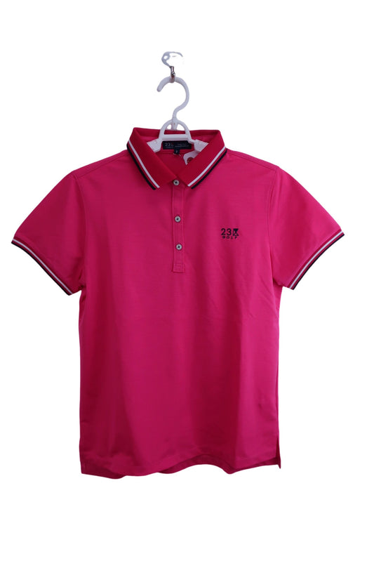 【美品】23区 GOLF(23区ゴルフ) ポロシャツ ピンク レディース ? ゴルフ用品 2404-0034 中古