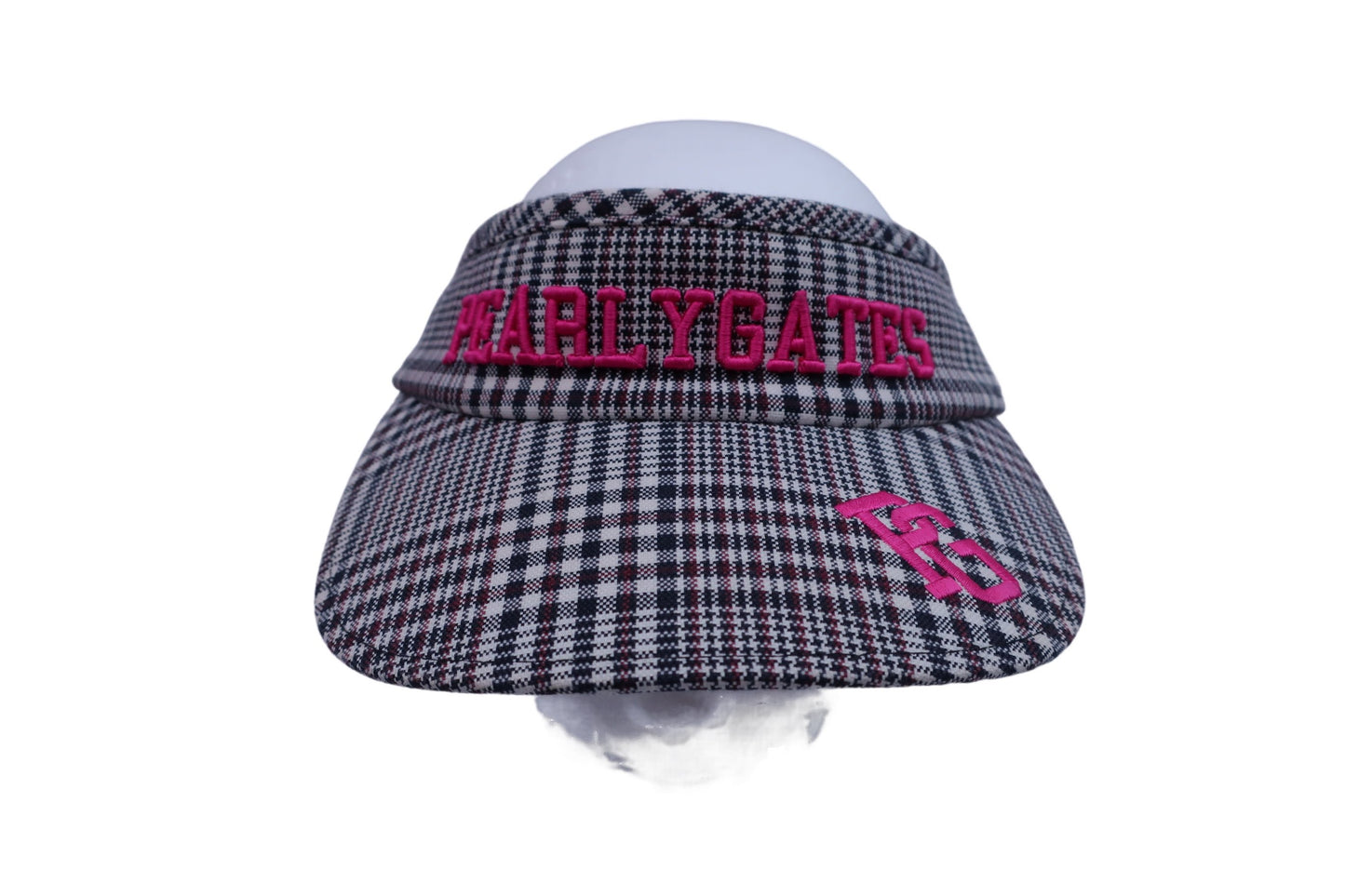 PEARLY GATES(パーリーゲイツ) サンバイザー 黒茶チェック レディース フリーサイズ ゴルフ用品 2404-0096 中古