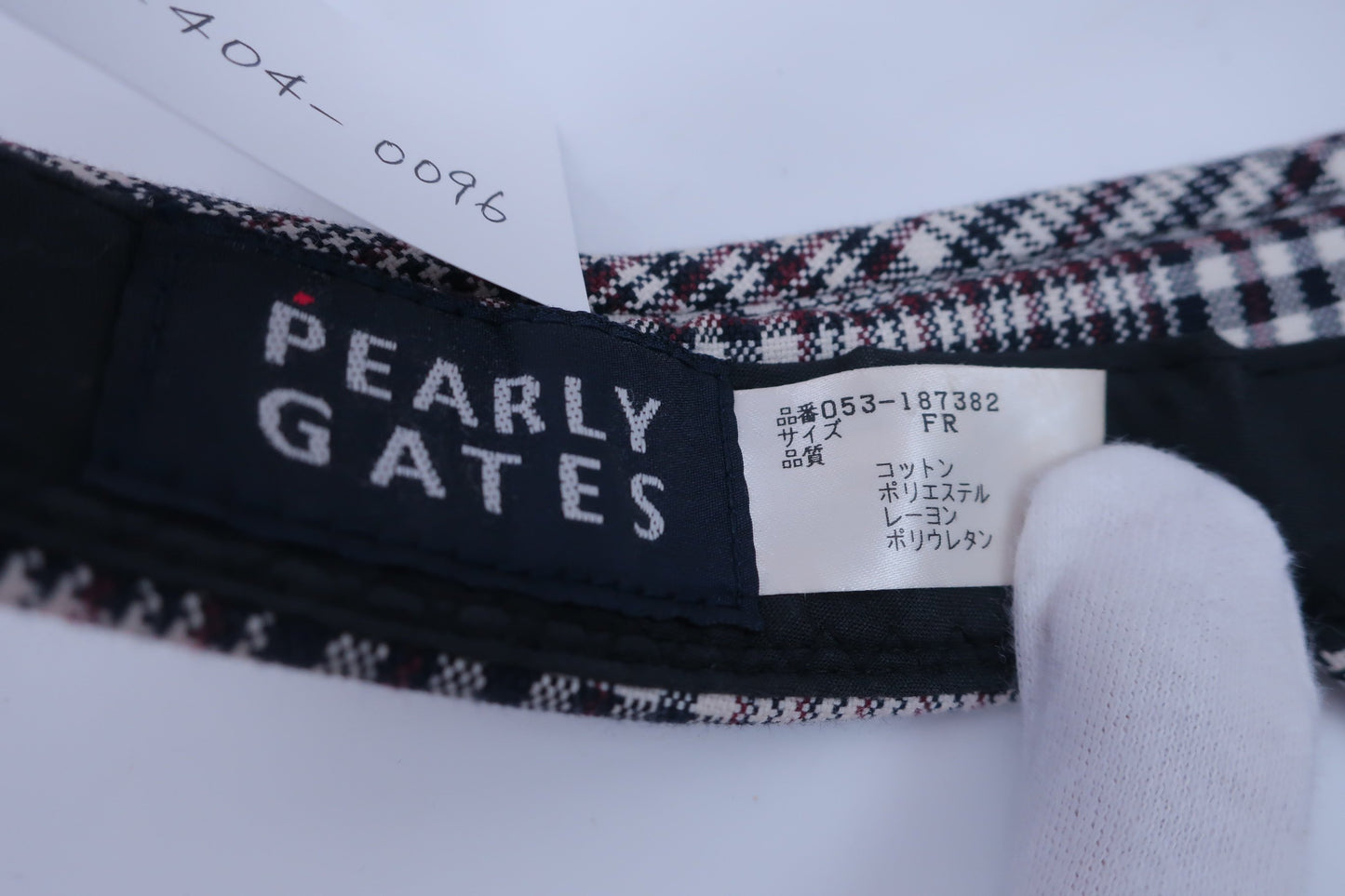 PEARLY GATES(パーリーゲイツ) サンバイザー 黒茶チェック レディース フリーサイズ ゴルフ用品 2404-0096 中古
