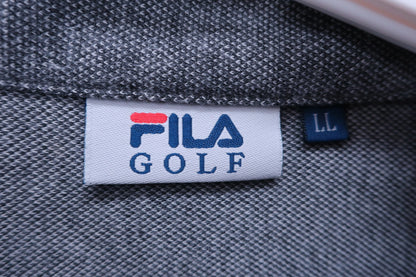 FILA GOLF(フィラゴルフ) 長袖ポロシャツ グレー メンズ LL N