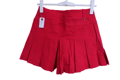 【未使用品】KISS ON THE GREEN(キスオンザグリーン) ストレッチボックスプリーツスカート 赤 レディース M ゴルフ用品 2404-0412 新品