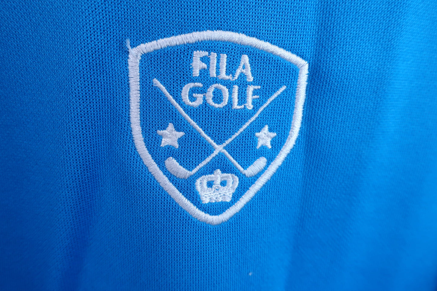 FILA GOLF(フィラゴルフ) 長袖ポロシャツ 青 メンズ LL N