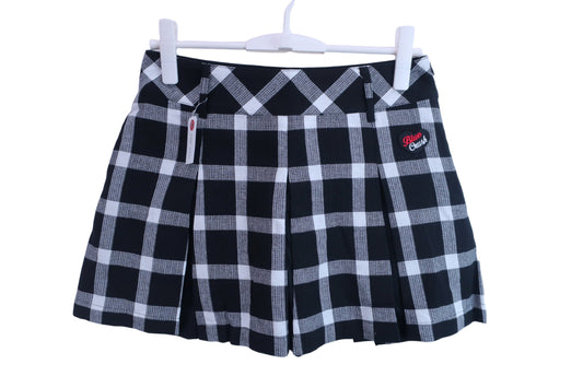 【未使用品】BLUE CRUSH(ブルークラッシュ) スカート（インナーパンツ付き） 黒チェック レディース L ゴルフ用品 2404-0561 新品