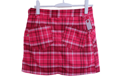【美品】FISCHER(フィッシャー) スカート 赤チェック レディース L ゴルフ用品 2404-0563 中古