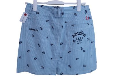 【美品】adidas(アディダス) スカート 青ストライプ レディース L/G ゴルフ用品 2404-0824 中古