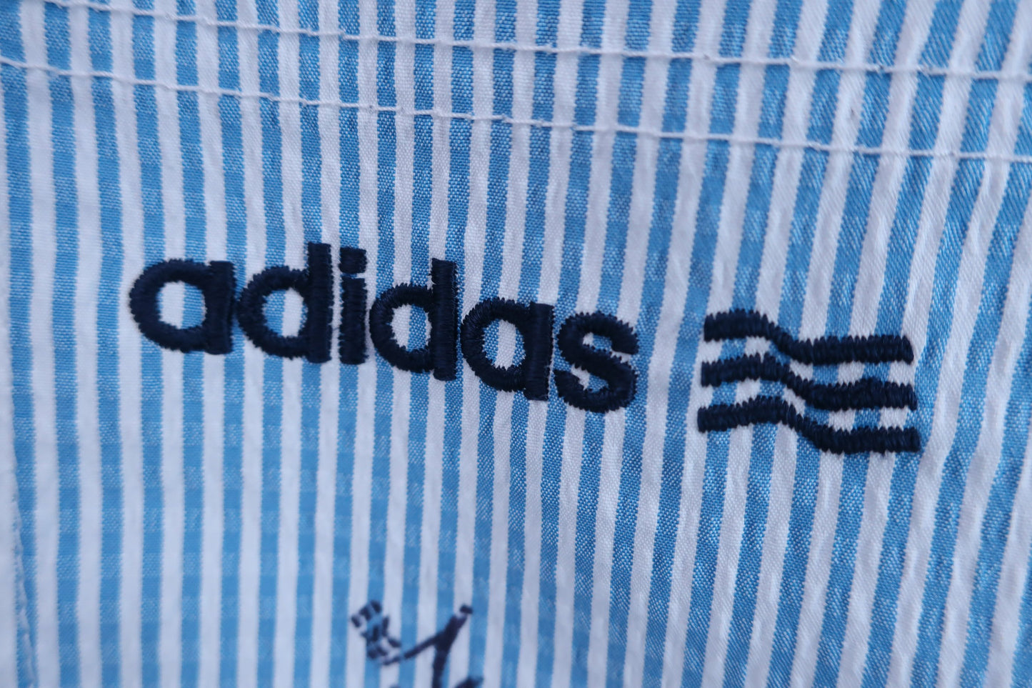 【美品】adidas(アディダス) スカート 青ストライプ レディース L/G ゴルフ用品 2404-0824 中古