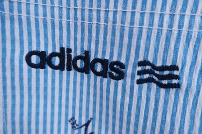 【美品】adidas(アディダス) スカート 青ストライプ レディース L/G ゴルフ用品 2404-0824 中古