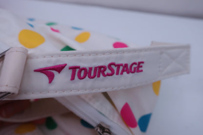 TOURSTAGE(ツアーステージ) シューズケース 白カラフルドット柄 フリーサイズ A