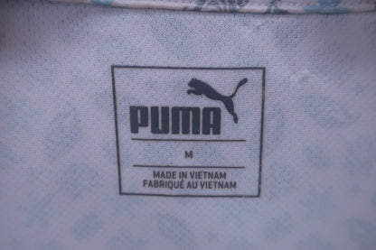 【美品】PUMA GOLF(プーマゴルフ) ポロシャツ 白総柄 メンズ M ゴルフ用品 2404-0964 中古