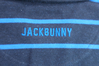 Jack Bunny(ジャックバニー) 長袖ポロシャツ 黒青ボーダー レディース 0 263-8261002 A