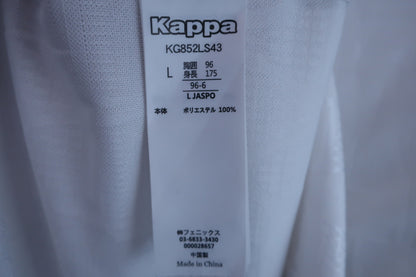 Kappa(カッパ) 長袖ポロシャツ 白総柄 メンズ L A