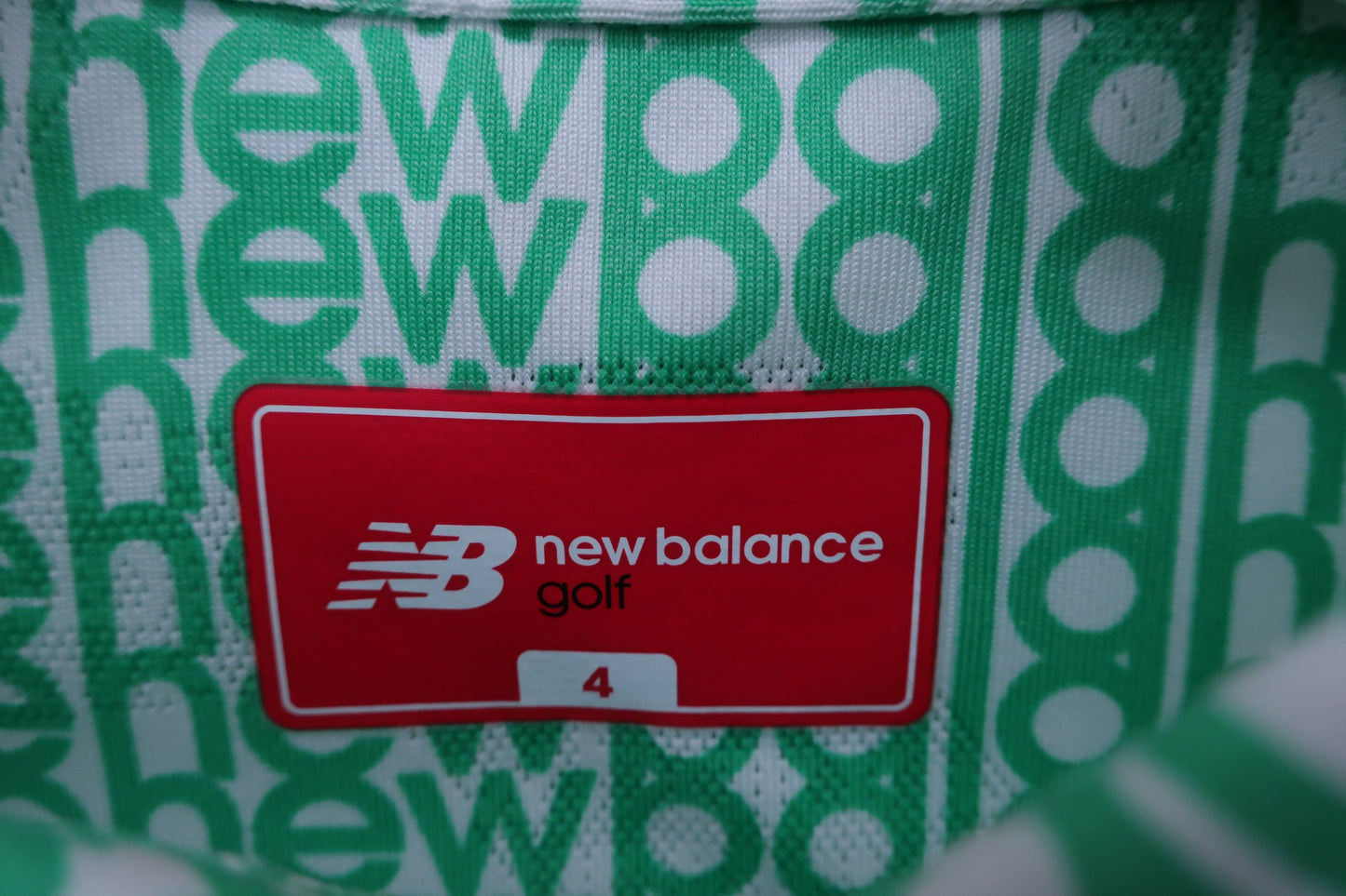 New Balance(ニューバランス) ポロシャツ 白緑ブランドロゴ メンズ 4 012-3168006 A