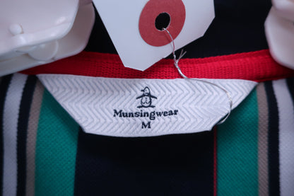 【美品】Munsingwear(マンシングウェア) ワンピース（インナーパンツ付き） 緑紺ストライプ レディース M ゴルフ用品 2405-0245 中古