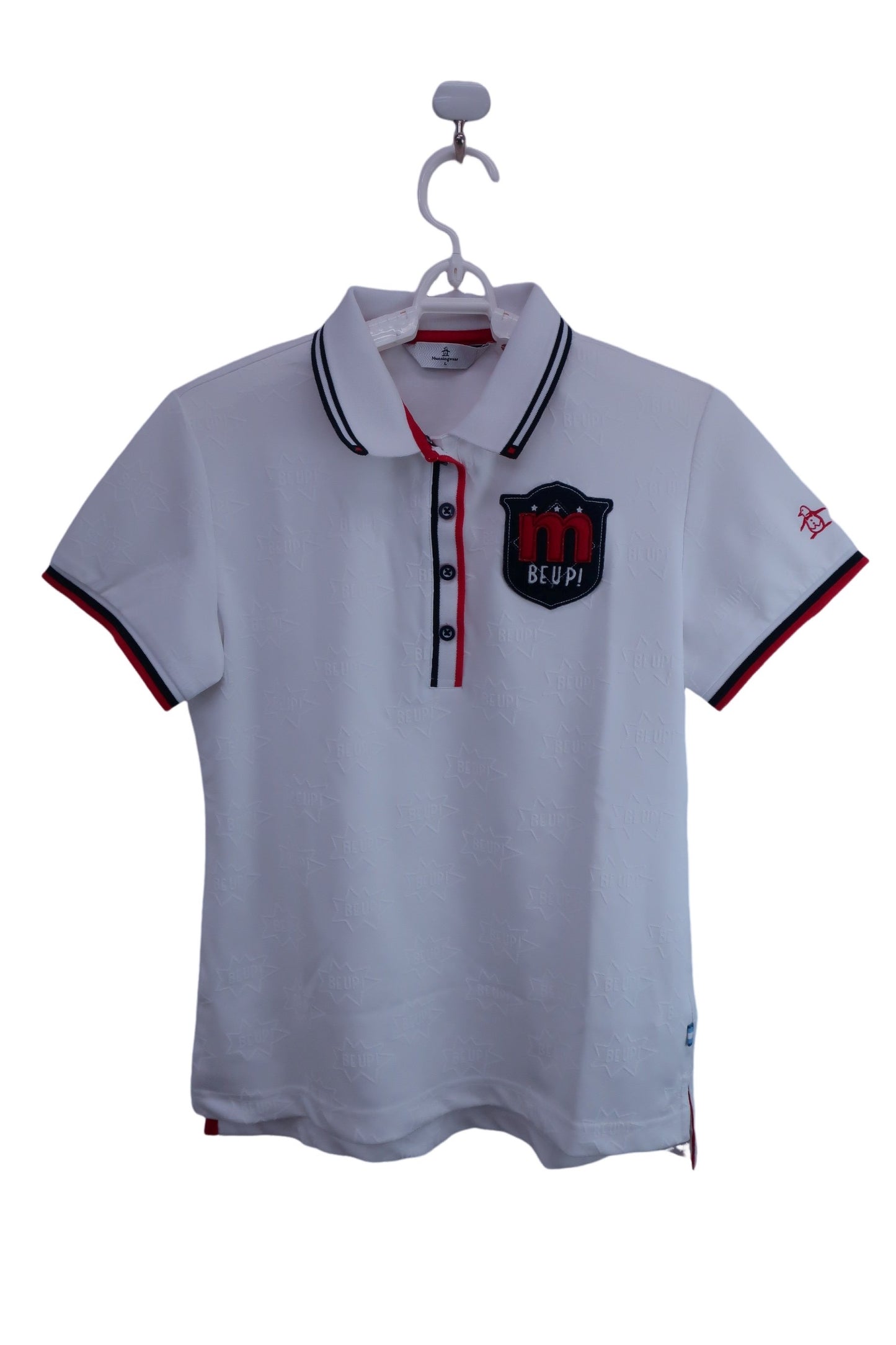 【美品】Munsingwear(マンシングウェア) ポロシャツ 白 レディース M ゴルフ用品 2405-0248 中古