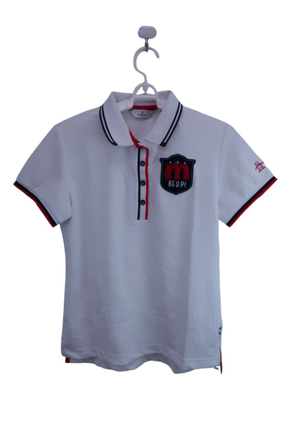 【美品】Munsingwear(マンシングウェア) ポロシャツ 白 レディース M ゴルフ用品 2405-0248 中古