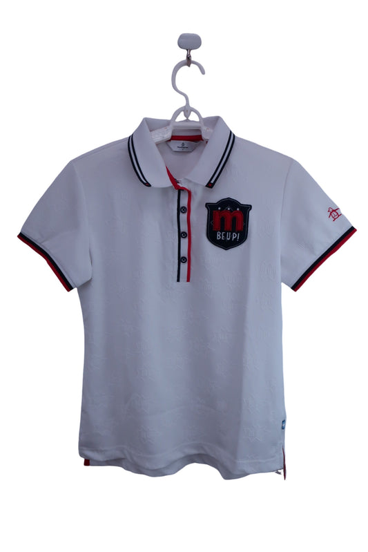 【美品】Munsingwear(マンシングウェア) ポロシャツ 白 レディース M ゴルフ用品 2405-0248 中古