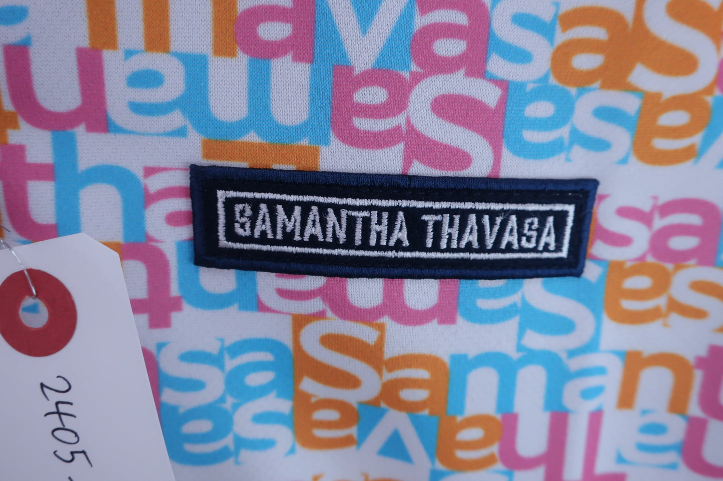 【未使用品】Samantha Thavasa(サマンサタバサ) ポロシャツ カラフルロゴ柄 レディース M 0077-2211100020 ゴルフ用品 2405-0327 新品