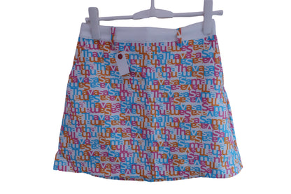 【未使用品】Samantha Thavasa(サマンサタバサ) スカート カラフルロゴ柄 レディース M 0077-2212200021 ゴルフ用品 2405-0328 新品