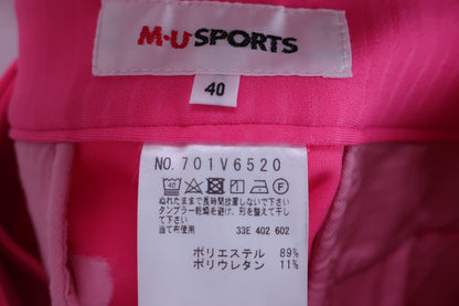 【未使用品】M.U SPORTS(エムユースポーツ) スカート ピンク レディース 40 ゴルフ用品 2405-0332 新品