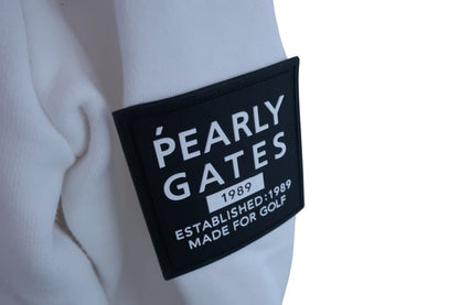 PEARLY GATES(パーリーゲイツ) スウェットパーカー (吊風裏毛・ワンポイント) 白 メンズ 4 053-1262001 B