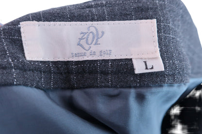 【美品】ZOY(ゾーイ) スカート グレーチェック レディース L ゴルフ用品 2405-0399 中古