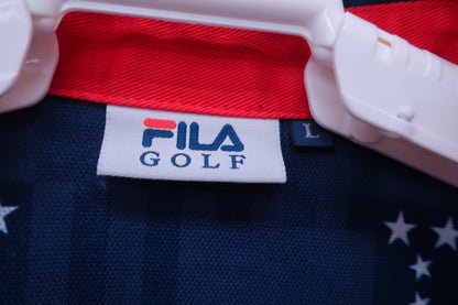 【美品】FILA GOLF(フィラゴルフ) ポロシャツ ネイビー レディース L ゴルフ用品 2405-0410 中古